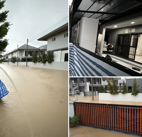 เปิดบทเรียน “บ้านเดียวที่ไม่ถูกน้ำท่วม” ใช้วิธีทำแนวกั้นน้ำจากไอเดียในคลิปออนไลน์