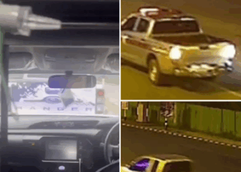 นาทีเป็นนาทีตาย! ตำรวจรีบเปิดสัญญาณไฟและนำทางรถกระบะฝ่าการจราจรติดขัด เพื่อพาผู้ป่วยหมดสติไปส่งโรงพยาบาลอย่างเร่งด่วน ช่วยให้ถึงมือแพทย์ทันเวลา.