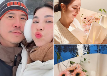 โบว์ เบญจวรรณ ควง แบงค์ พชร ดินเนอร์หวานทะลุร้าน! ฉลองรัก 11 เดือน—ฝ่ายชายจัดเซอร์ไพรส์ชุดใหญ่ หอบดอกไม้ช่อโตมอบให้กลางโต๊ะ!